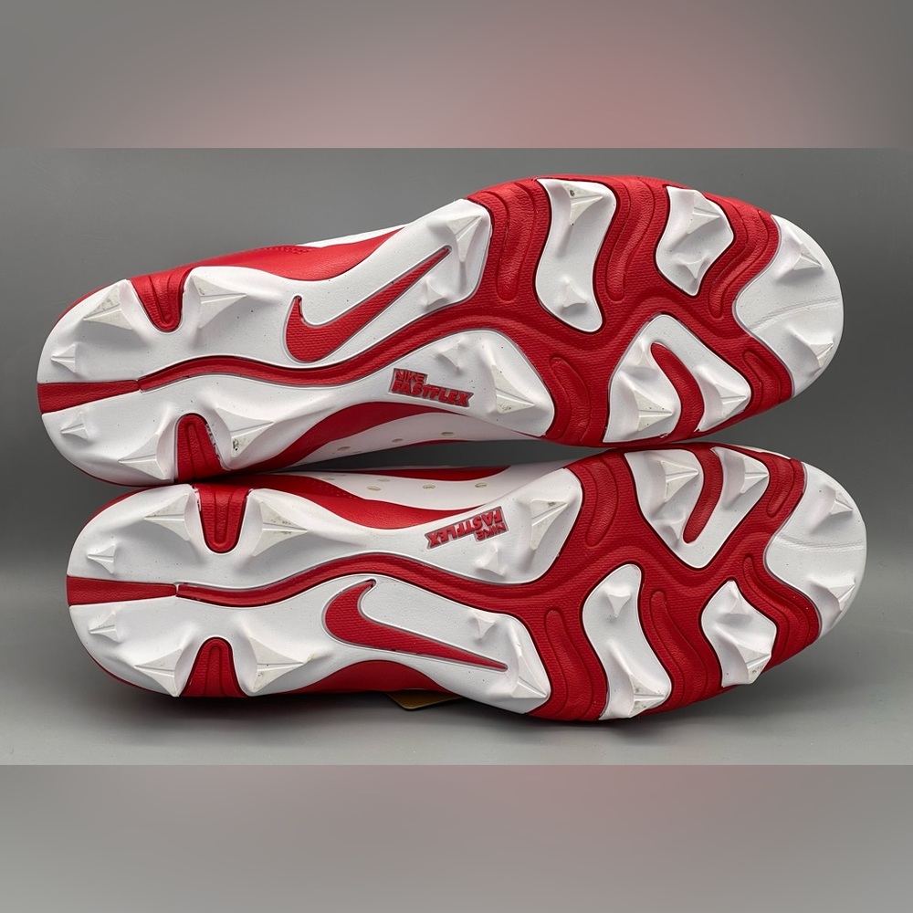 Nike Force Alpha Huarache 4 MCS Baseball Cleats WHITE/RED DJ6524-104 Mens 12 NEW - Picture 8 of 9